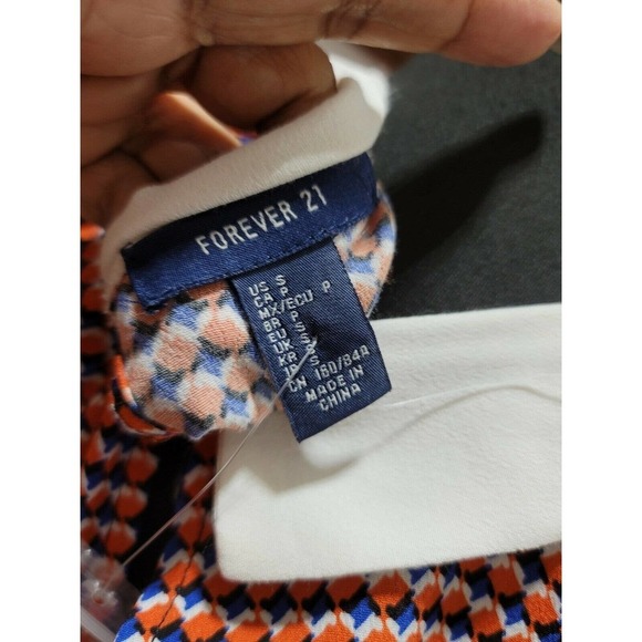 Forever 21 Women's Multicolor 100% Rayon Half Sleeve Knee Length Dress Size S - Picture 9 of 12